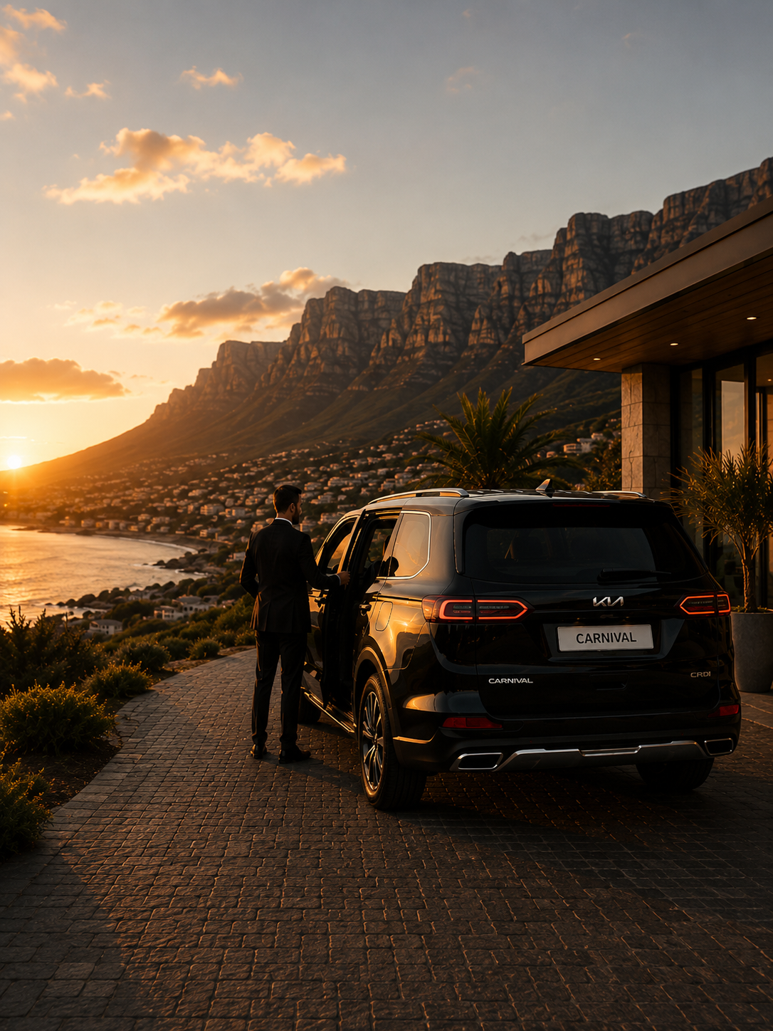 Kia Carnival at a Cape Town coastal residence